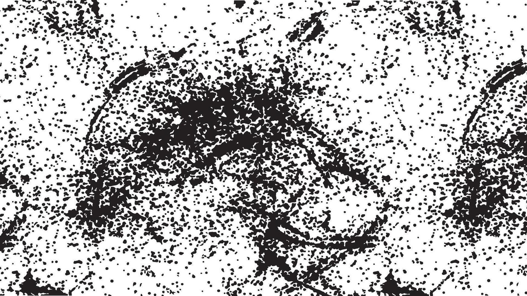 A black and white grunge pattern with a few spots vector