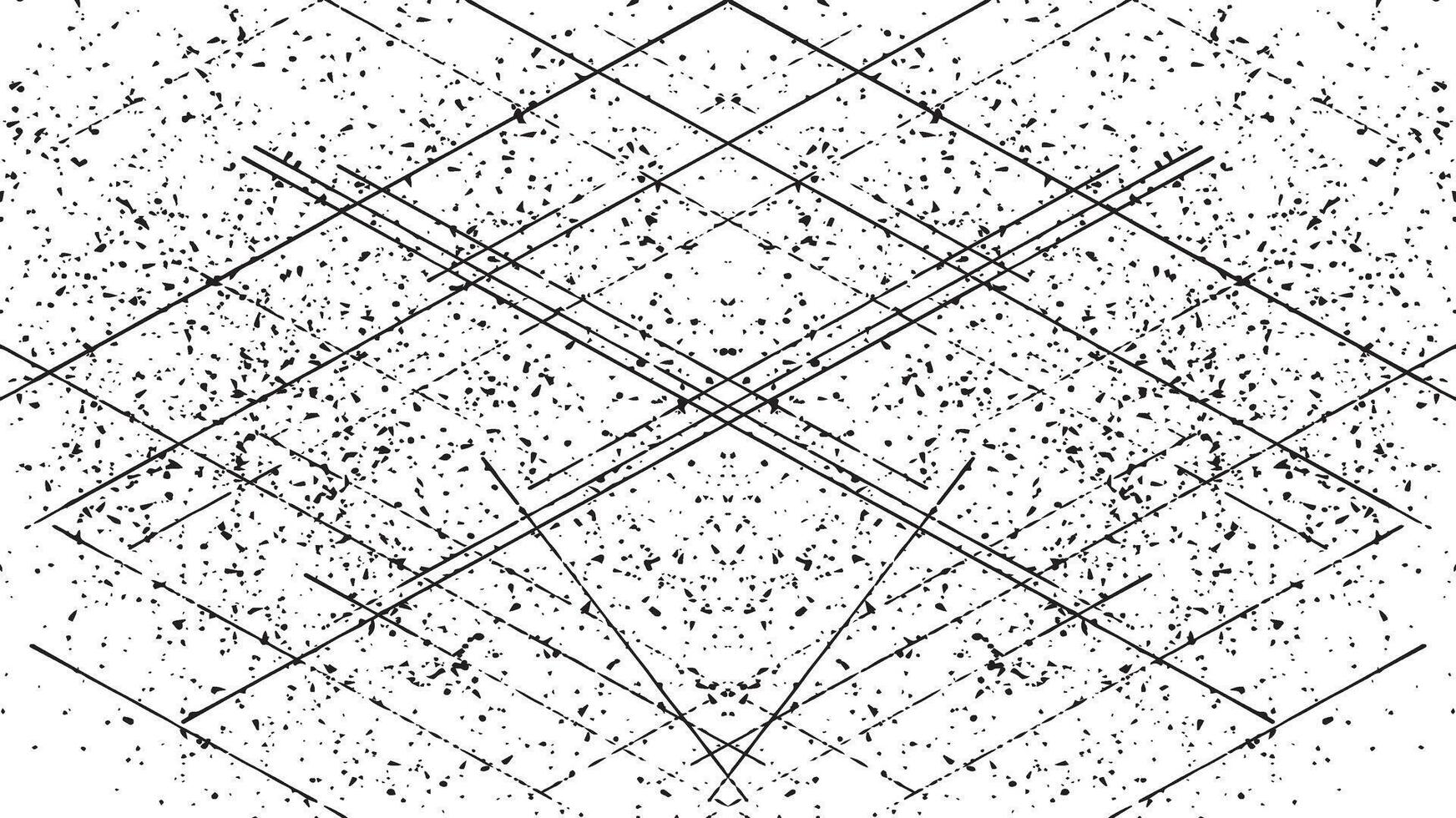 A black and white drawing of a geometric pattern vector