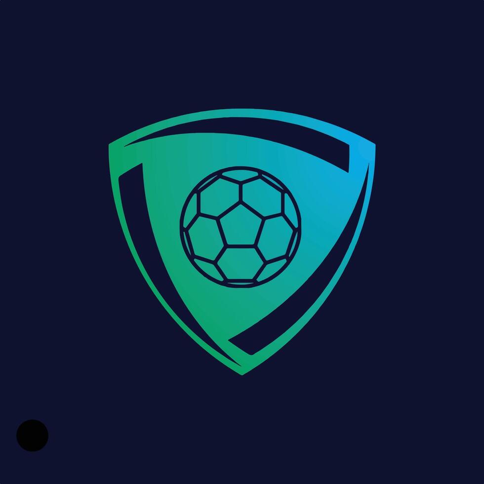 Blue Modern Simple Soccer Club Football Team Logo. vector