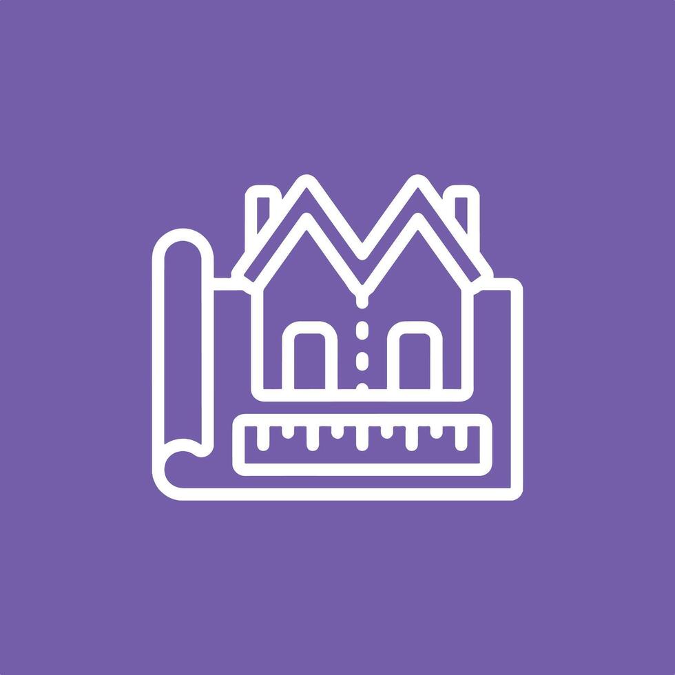 Purple And White Modern Style Construction Architect Logo. vector
