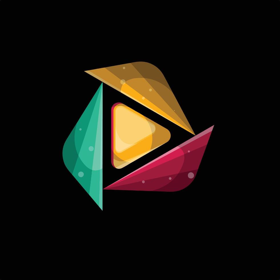 Abstract Illustrative Stream Studio Logo. vector
