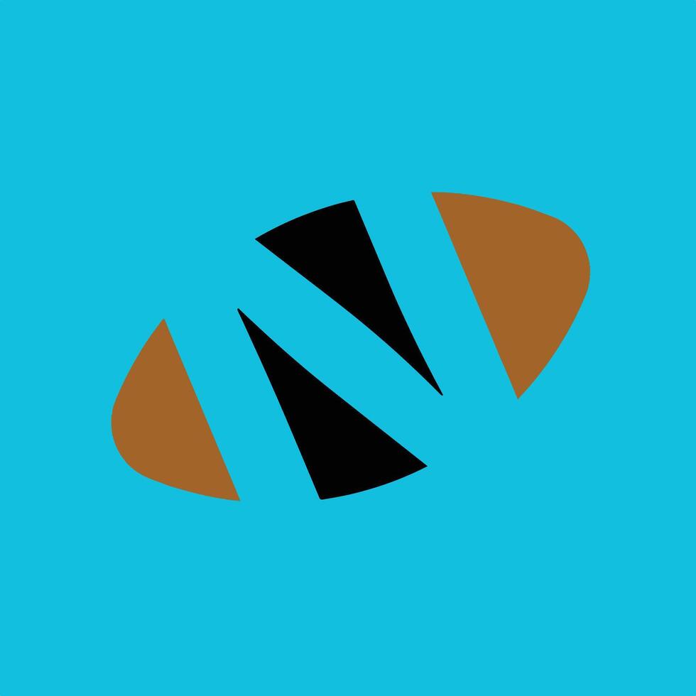 Combination Letter N and Ball. vector