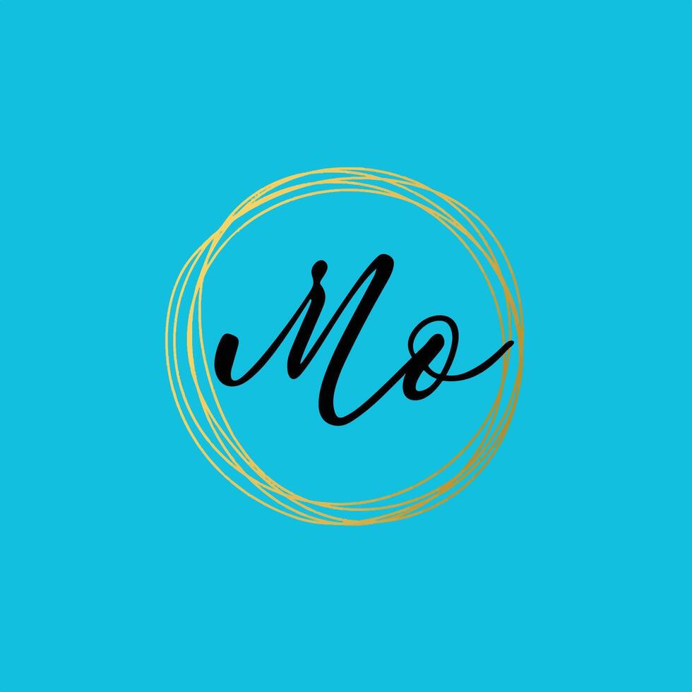 Round Elegant Logo with A Trendy Combination of Fonts. vector