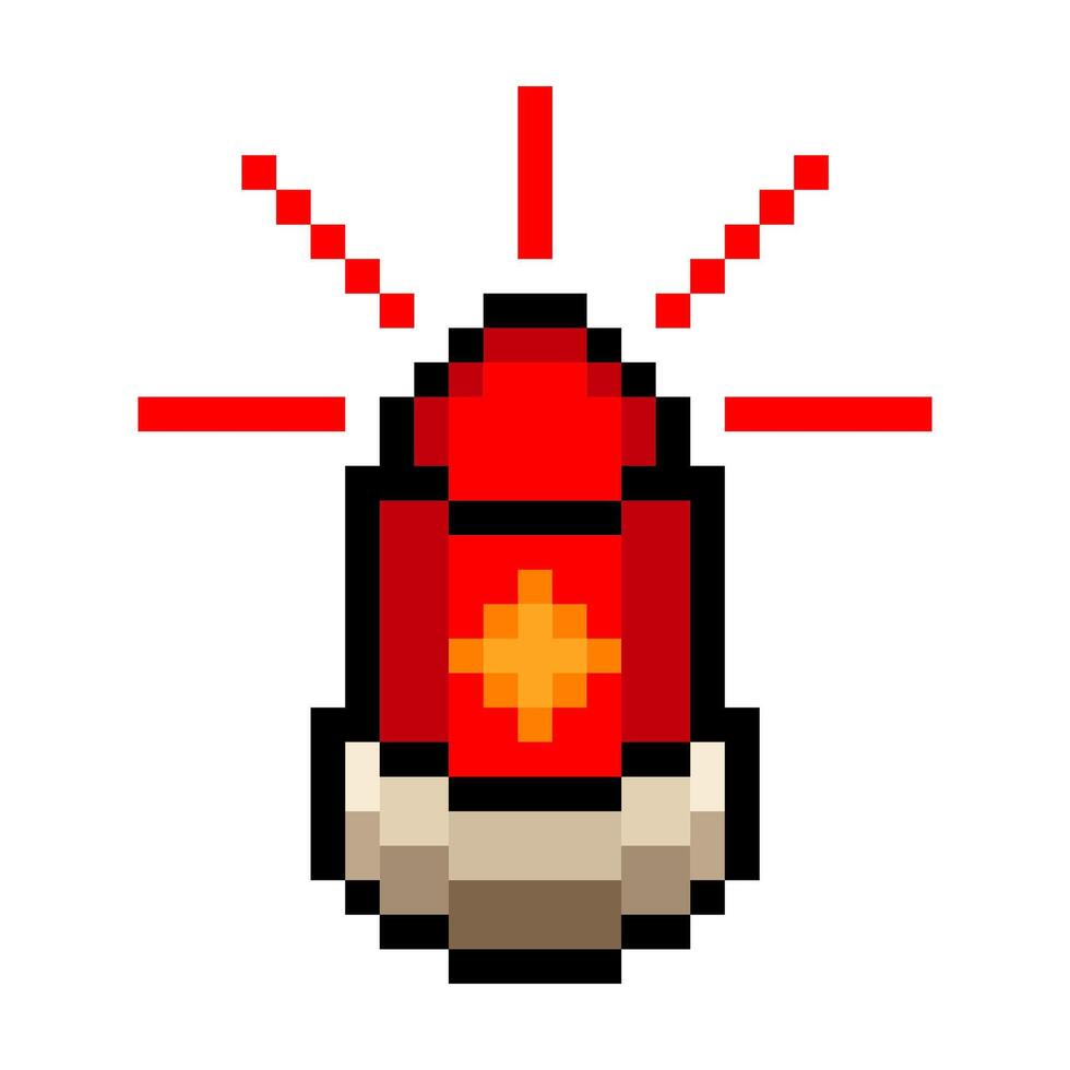 Alarm siren in pixel art style vector