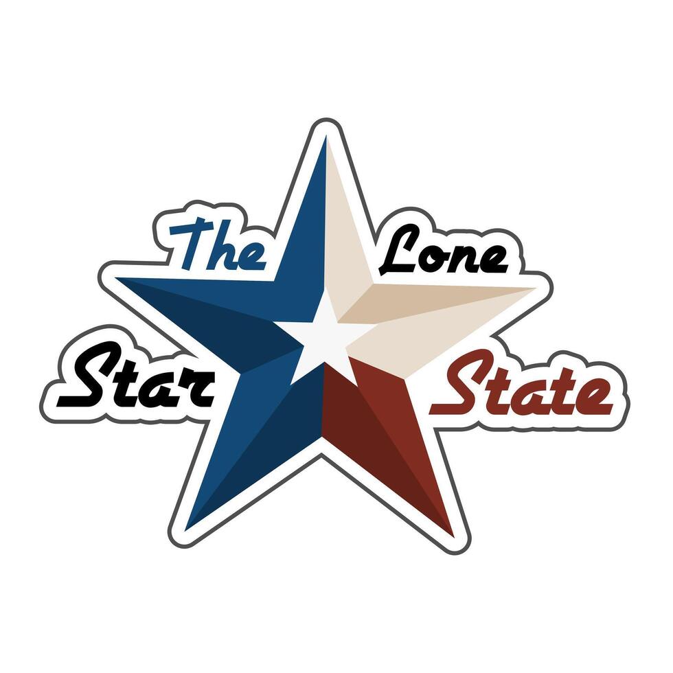 The Lone Star State- Texas Pride Design perfect for print, apparel, stickers, etc vector