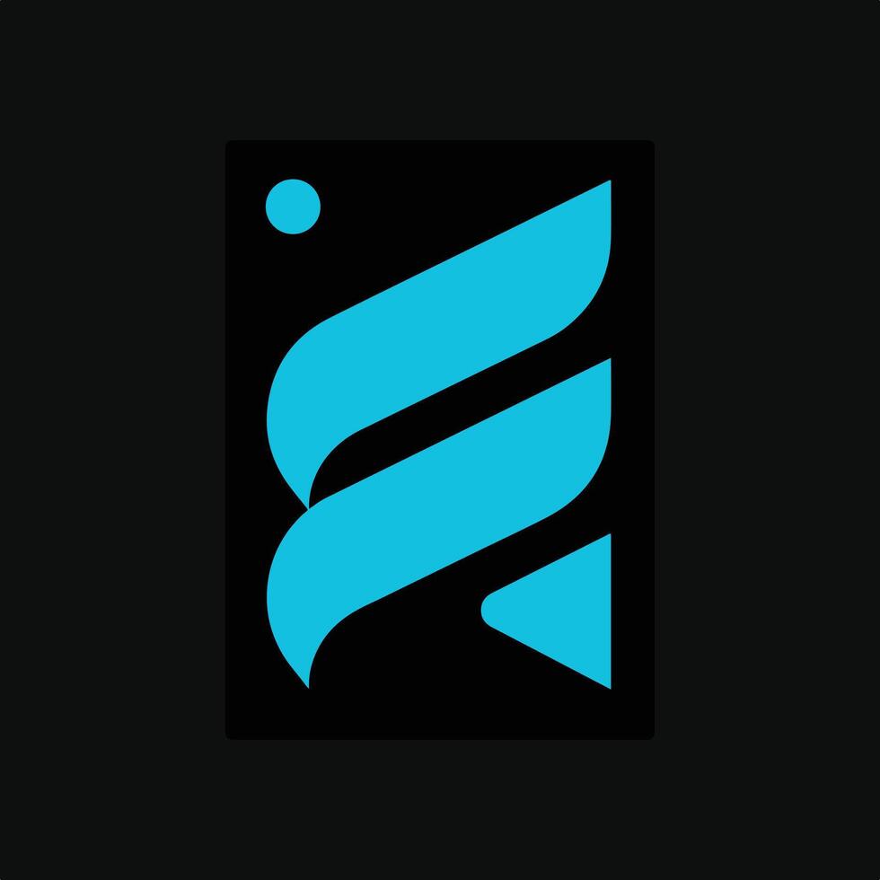 Blue and Modern Online Contractor Agency Logo. vector
