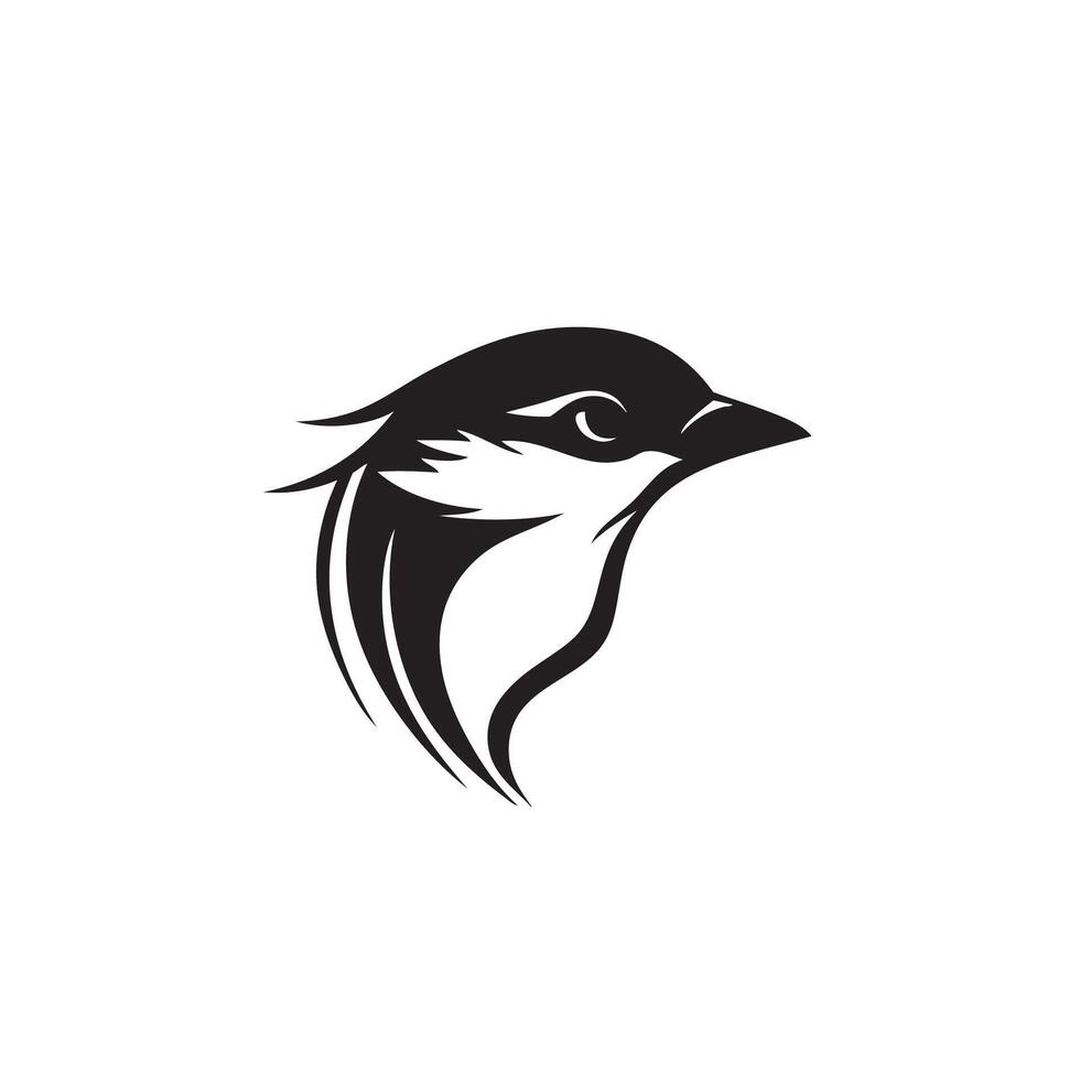 bird icon logo isolated on white background vector