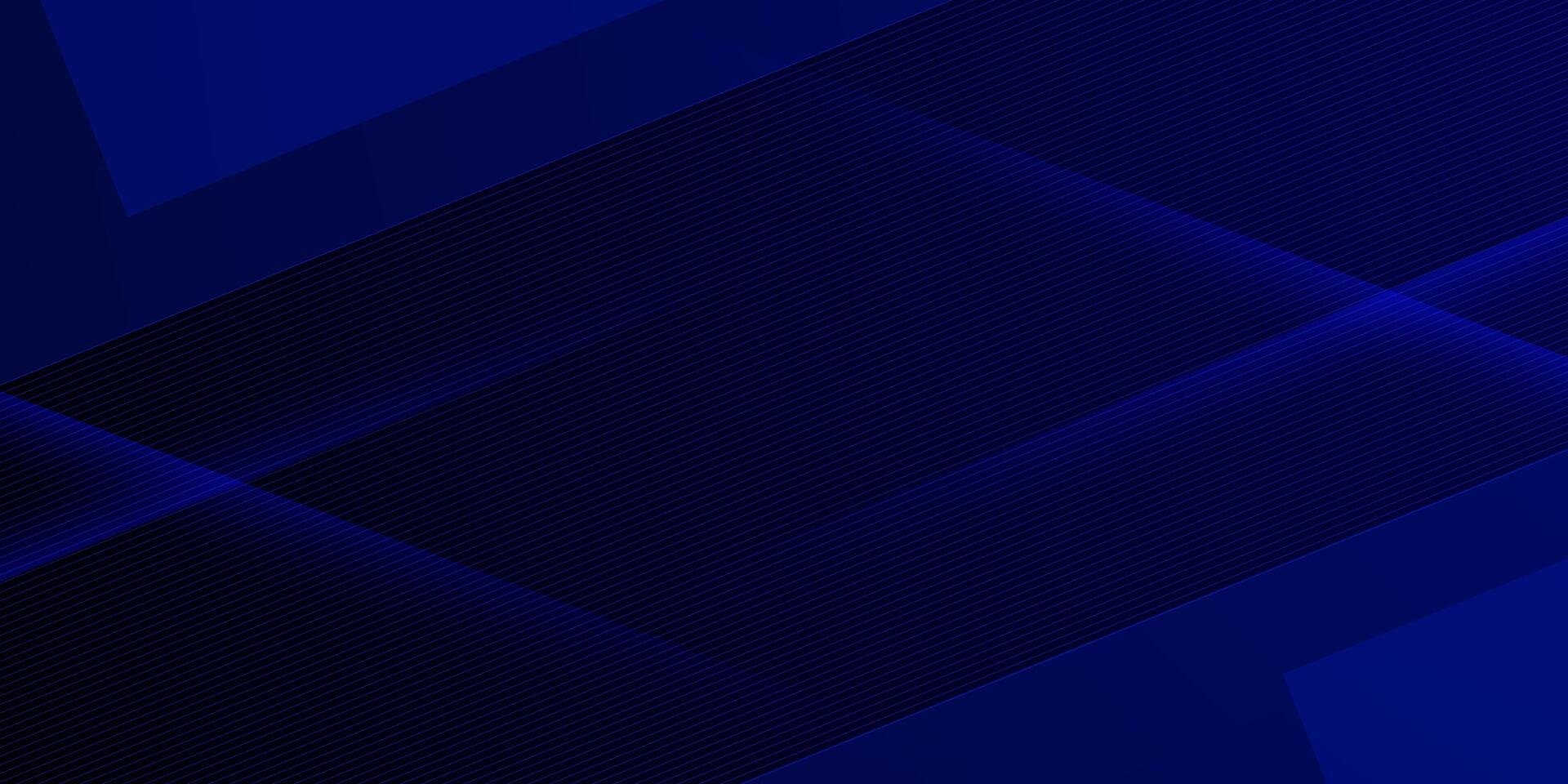 Abstract dark blue futuristic shadow and lights background. Papercut template with straight line and shadow. Dark blue background with trendy pattern design. vector