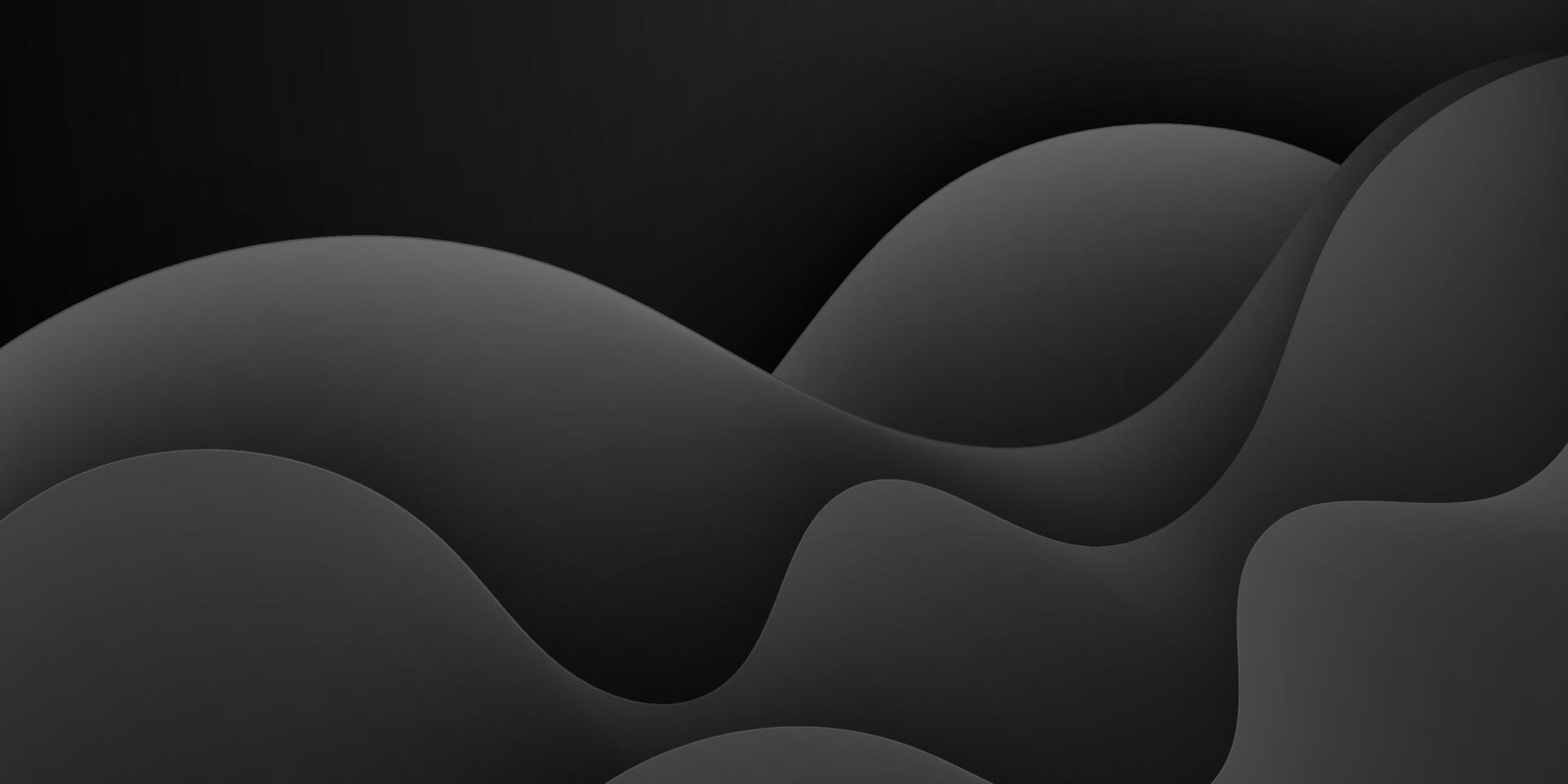 Dark gray wave abstract 3D background with realistic shadow design. Creative premium gradient. smart design 3d cover of business design. vector
