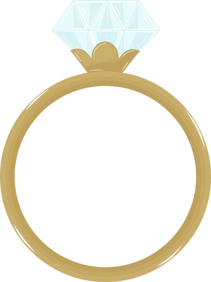 Gold Ring with Diamond vector