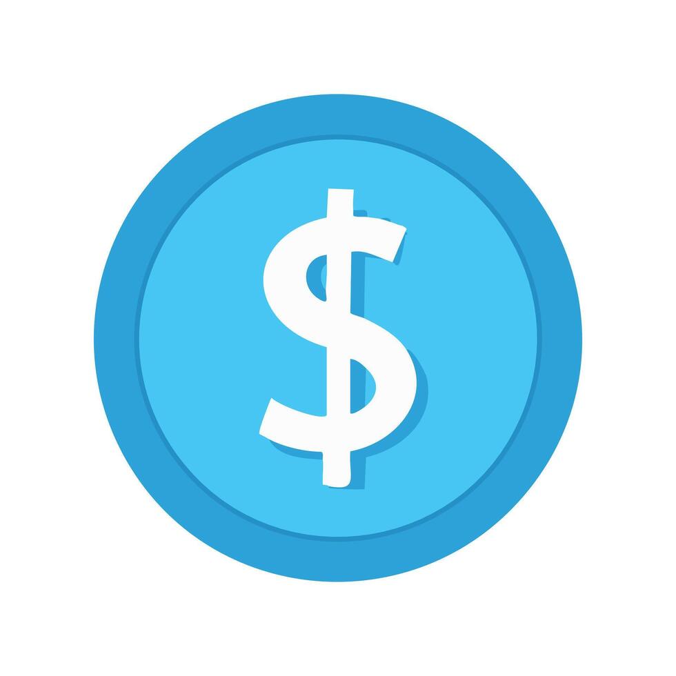 Dollar sign icon. USD currency symbol. Flat design style. vector