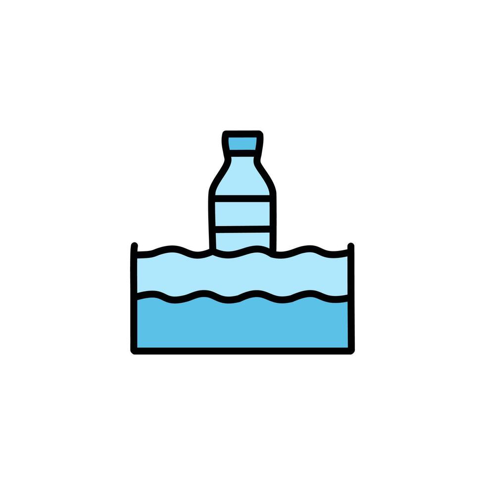 water bottle icon design symbol of clean drinking water and freshness vector