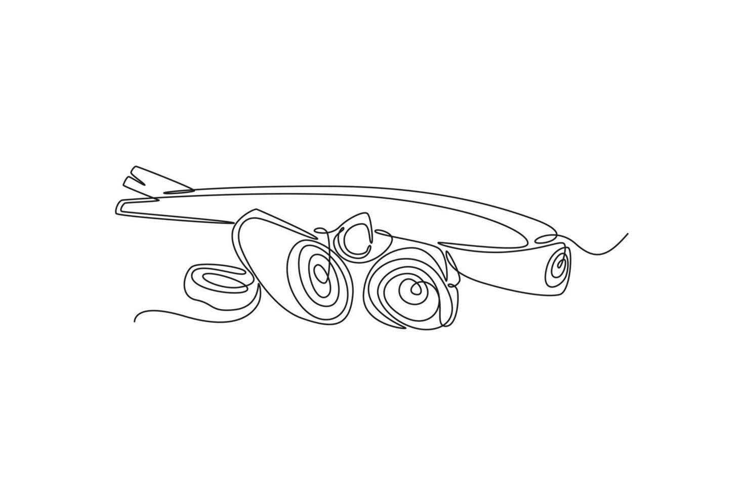 Single continuous line drawing whole and sliced healthy organic lemongrass for farm logo identity. Fresh cymbopogon concept for grass vegetable icon. One line draw graphic design illustration vector
