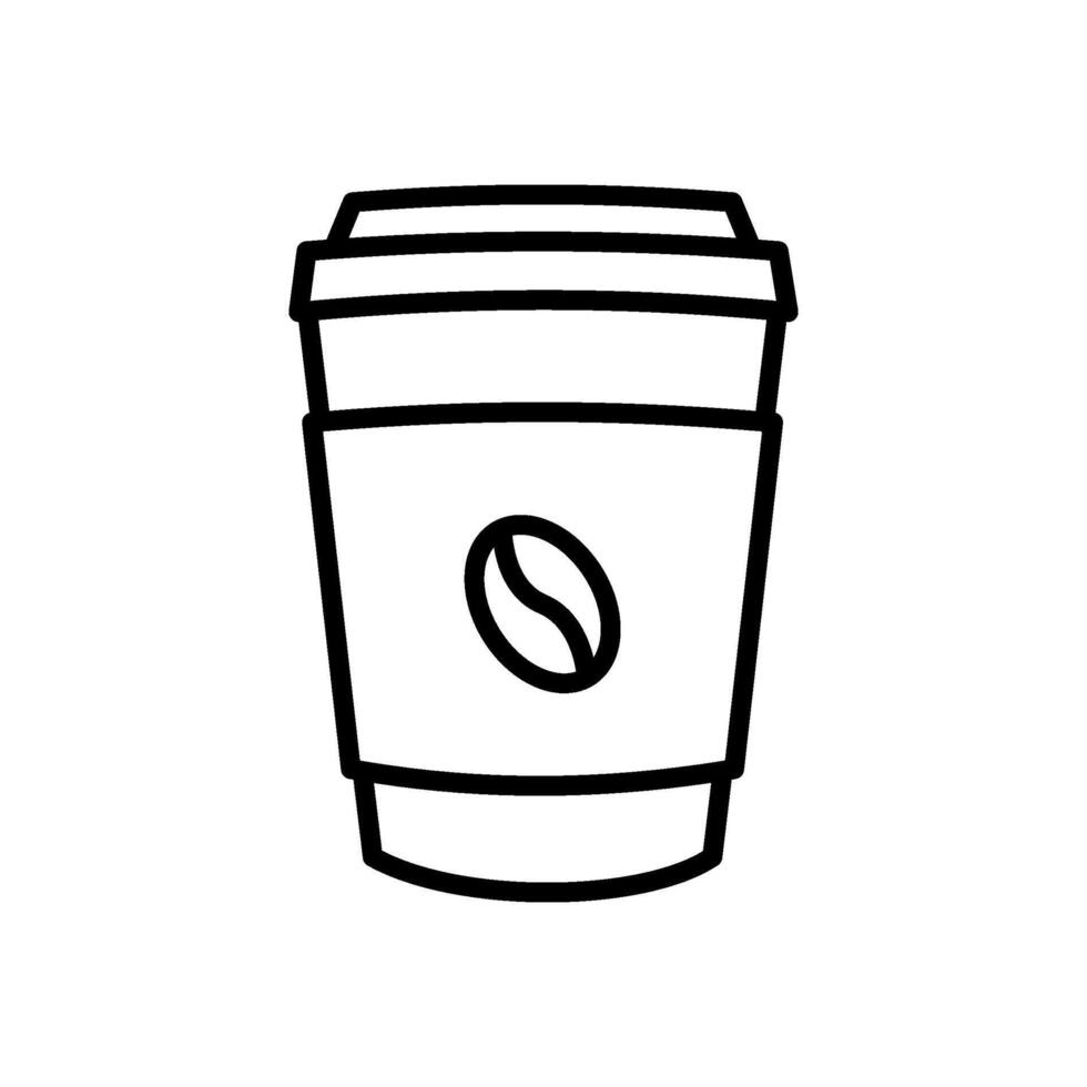 coffee drink in cup, line style icon vector
