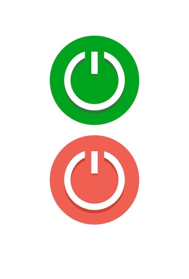 simple on off button for industry. power button icon vector