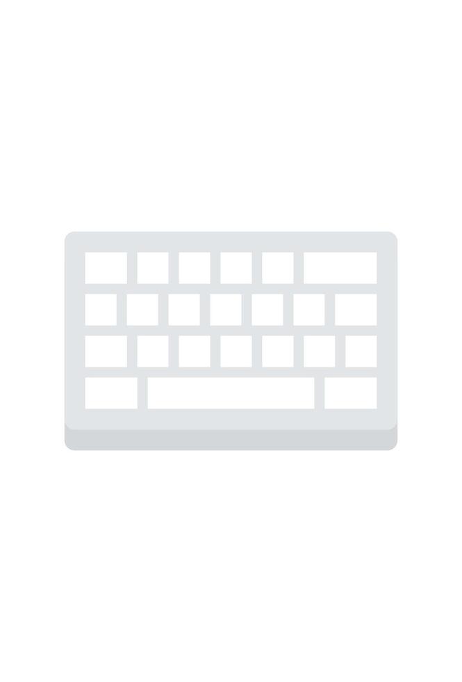 simple white keyboard icon for design. virtual keyboard design vector