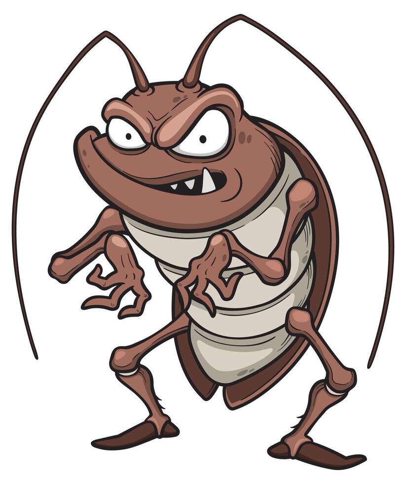 Cartoon of angry cockroach vector