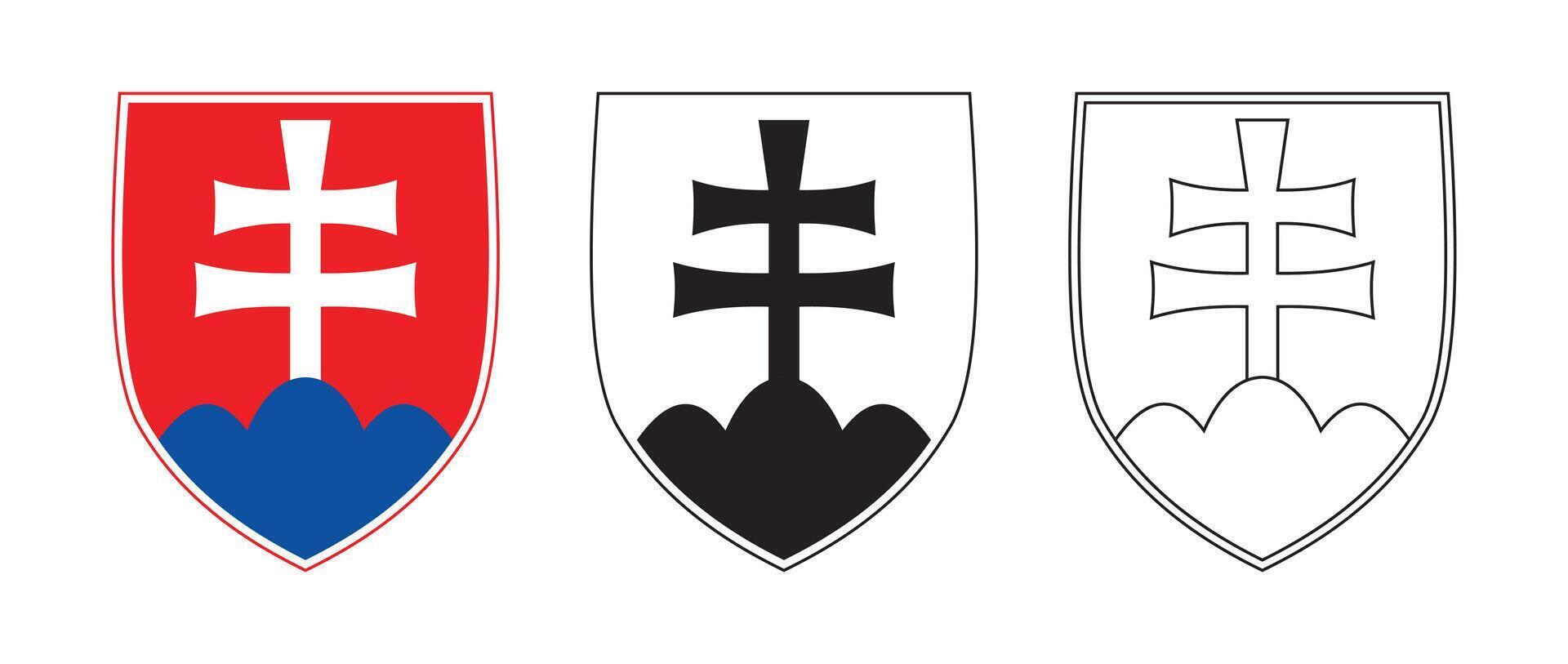Slovakia Flag Logo Illustration on Isolated Background vector