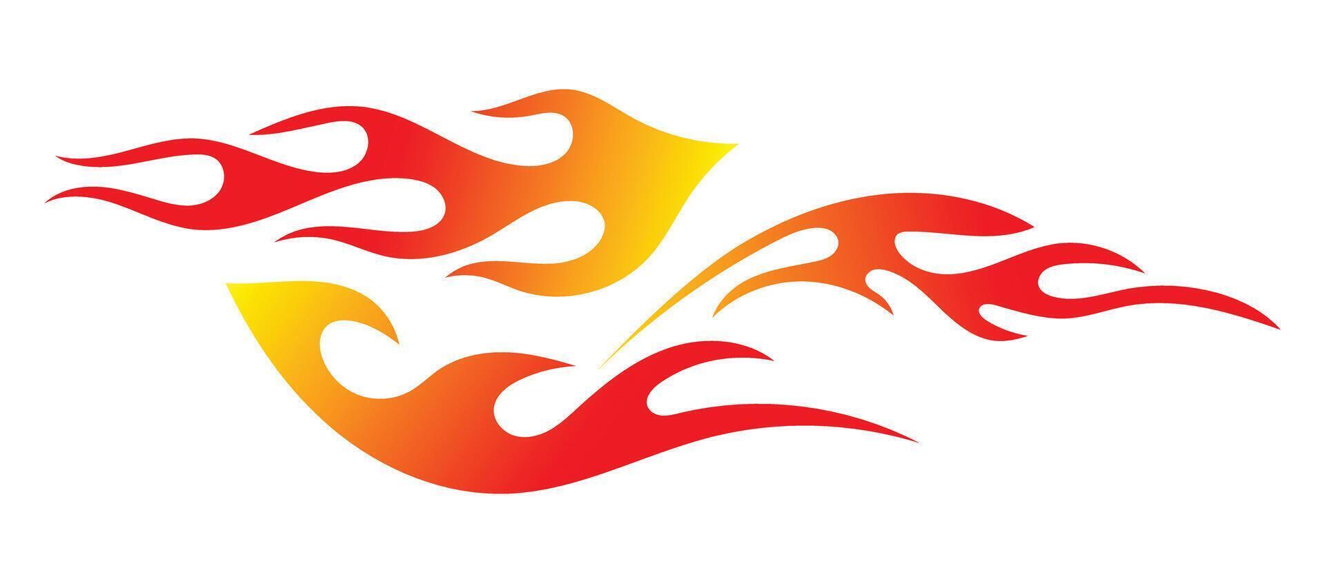Tribal Fire Flame Illustration on Isolated Background vector
