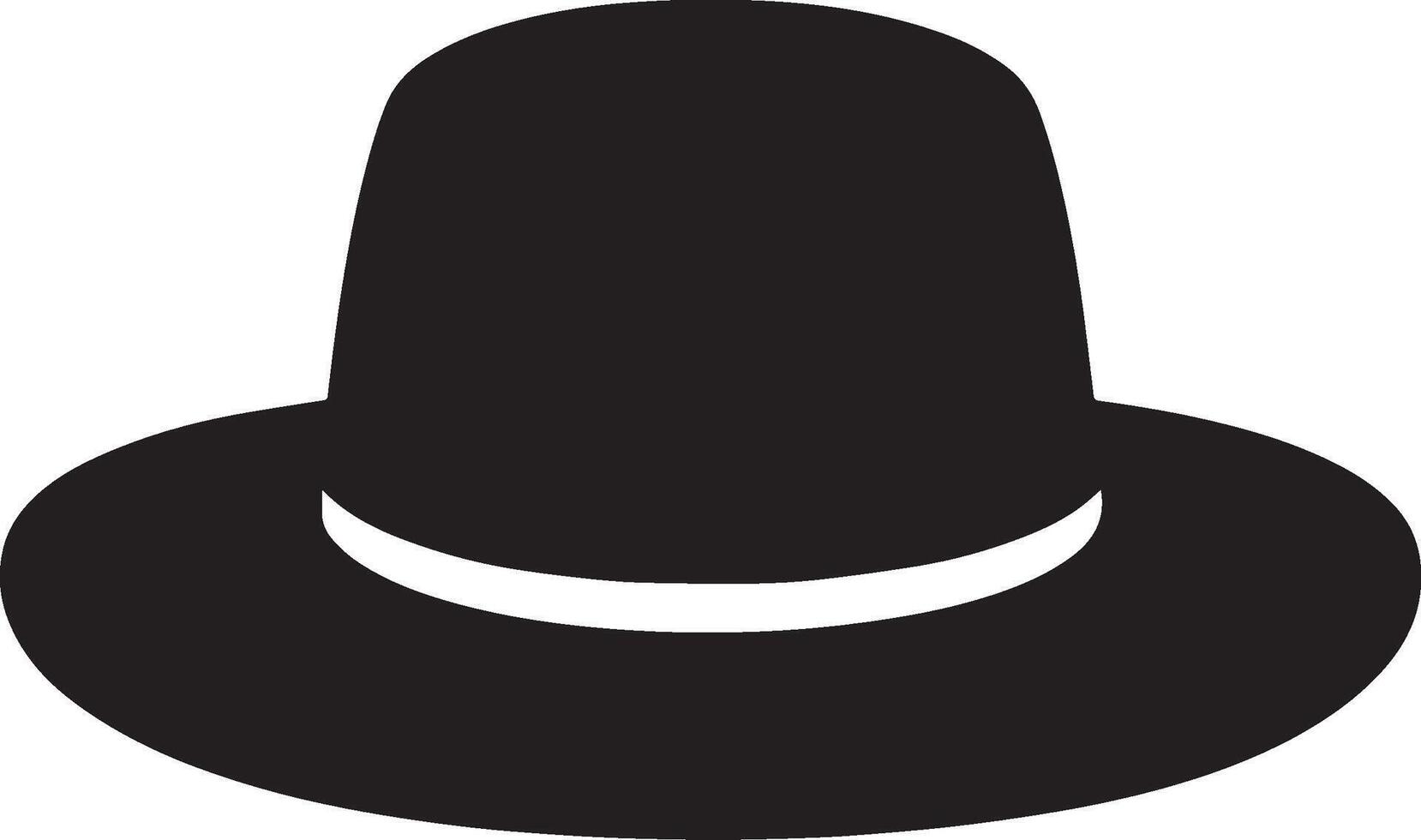 Yarmulke hat black icon clean simple silhouette black vector