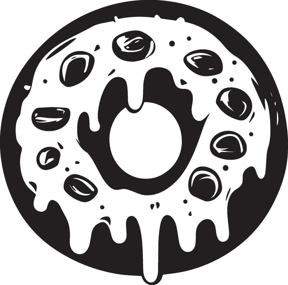 Delicious donut with jelly icon vector