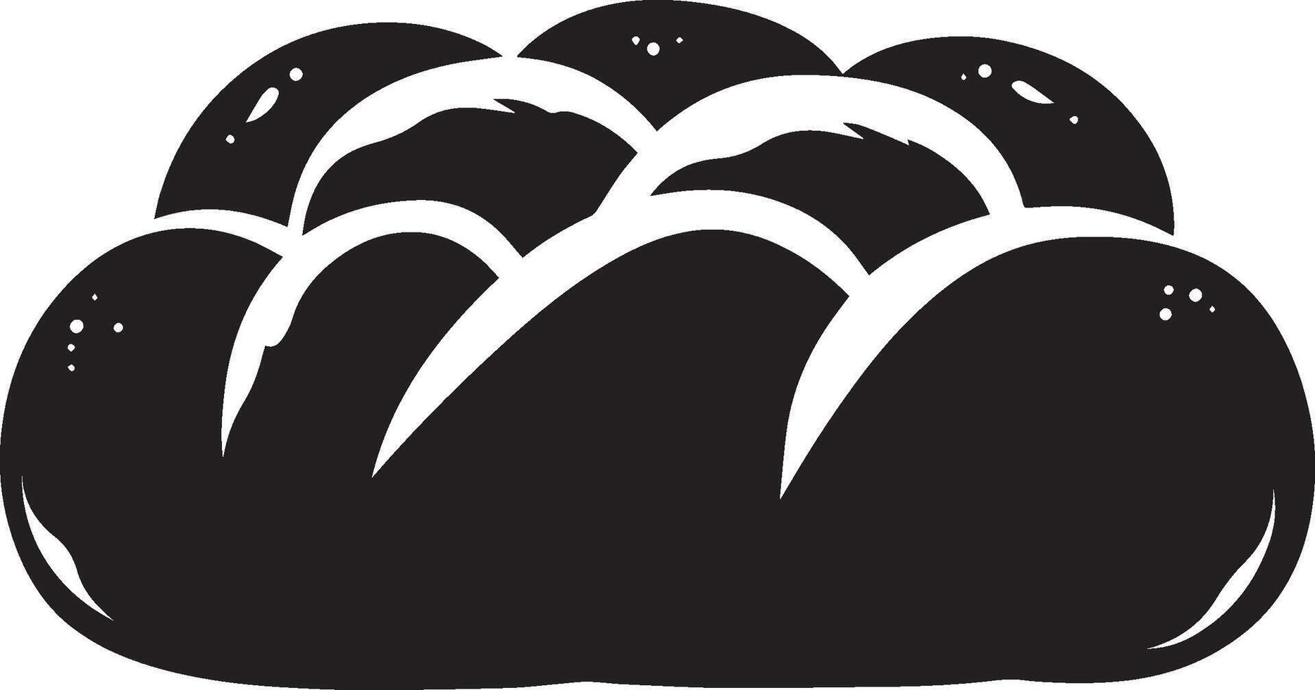 Bread black icon vector