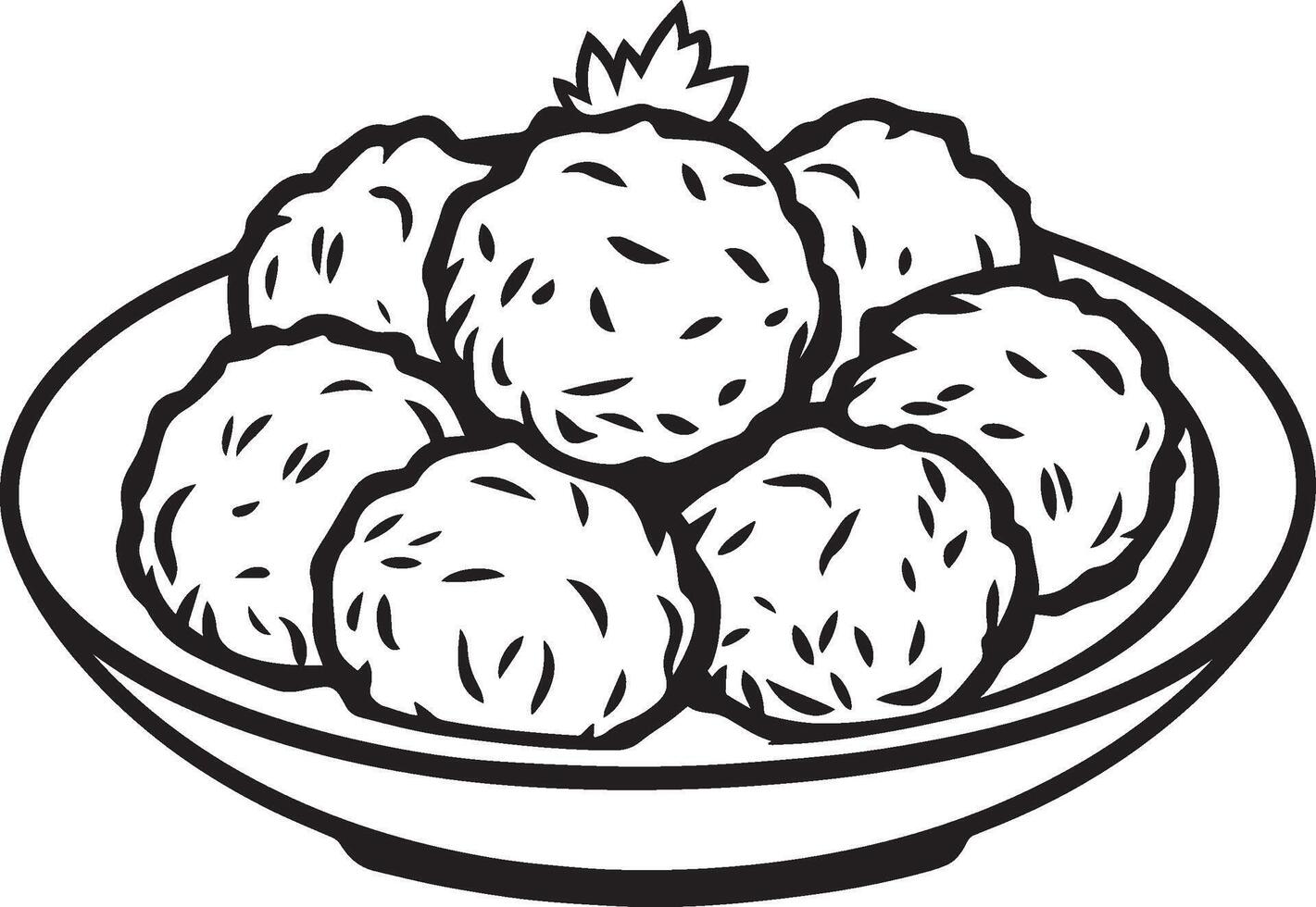 Meat balls icon vector