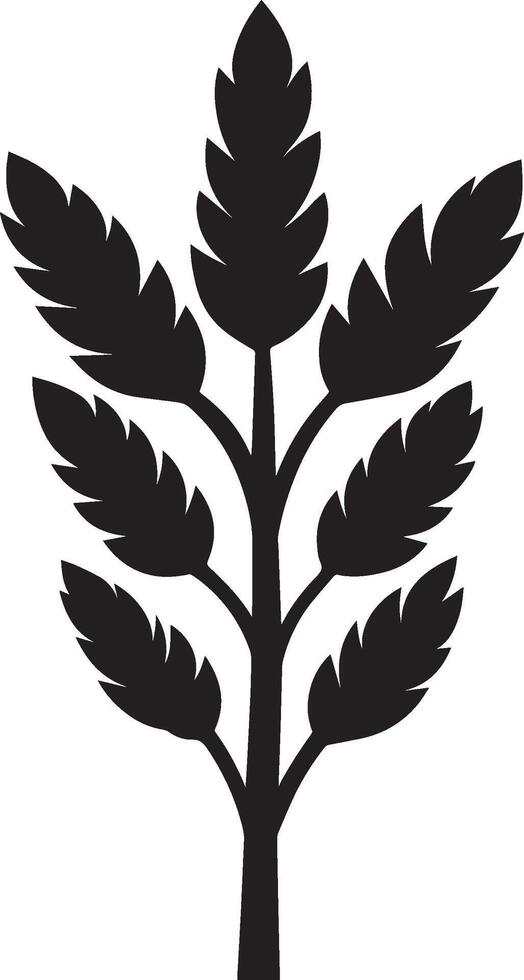 wheat fill black icon vector