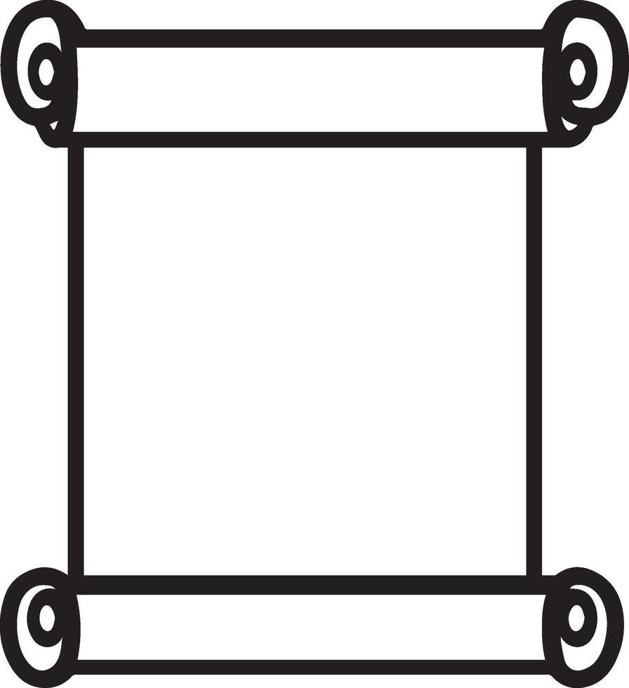 a scroll paper linear icon vector