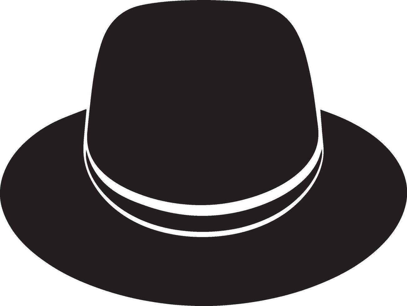 a black hat icon vector