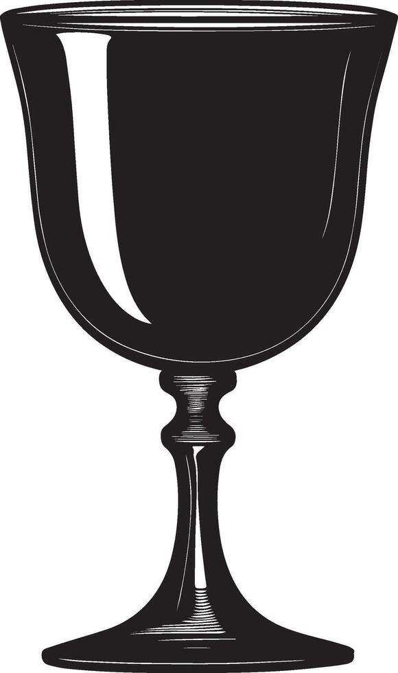 Hammered goblet black icon vector