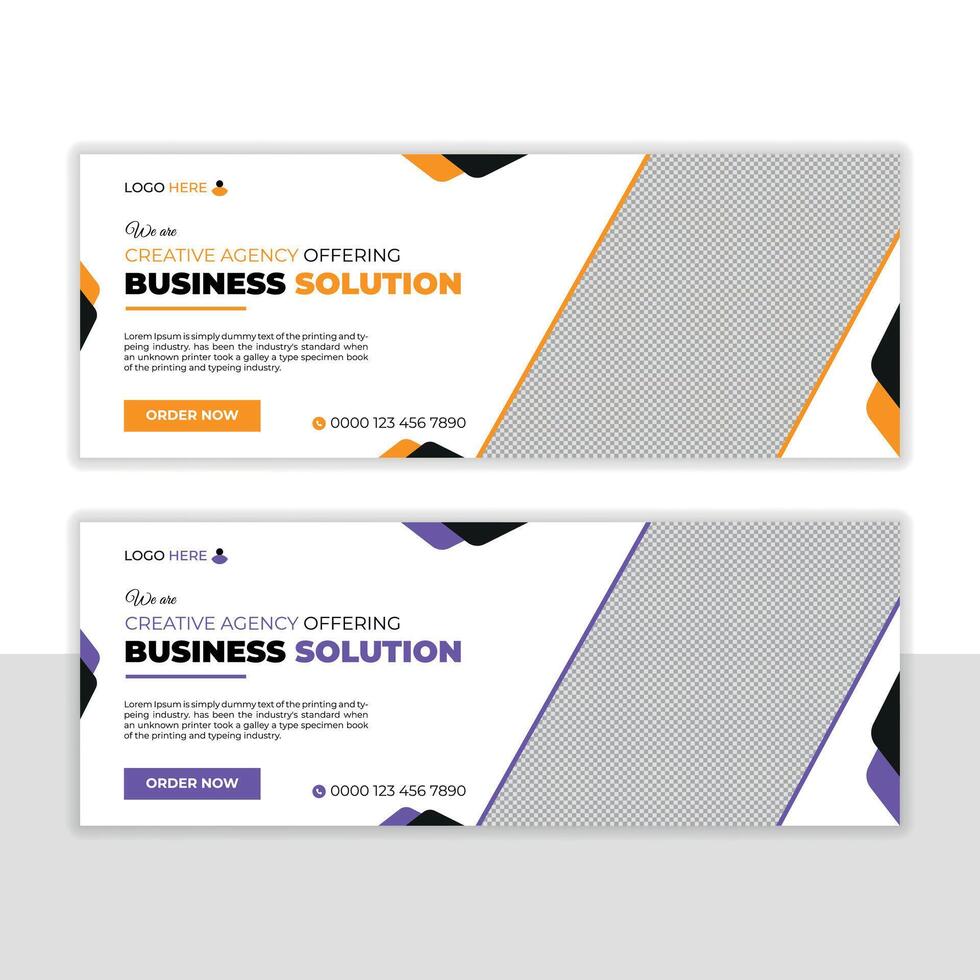 A digital advertising cover template for a company or agency vector