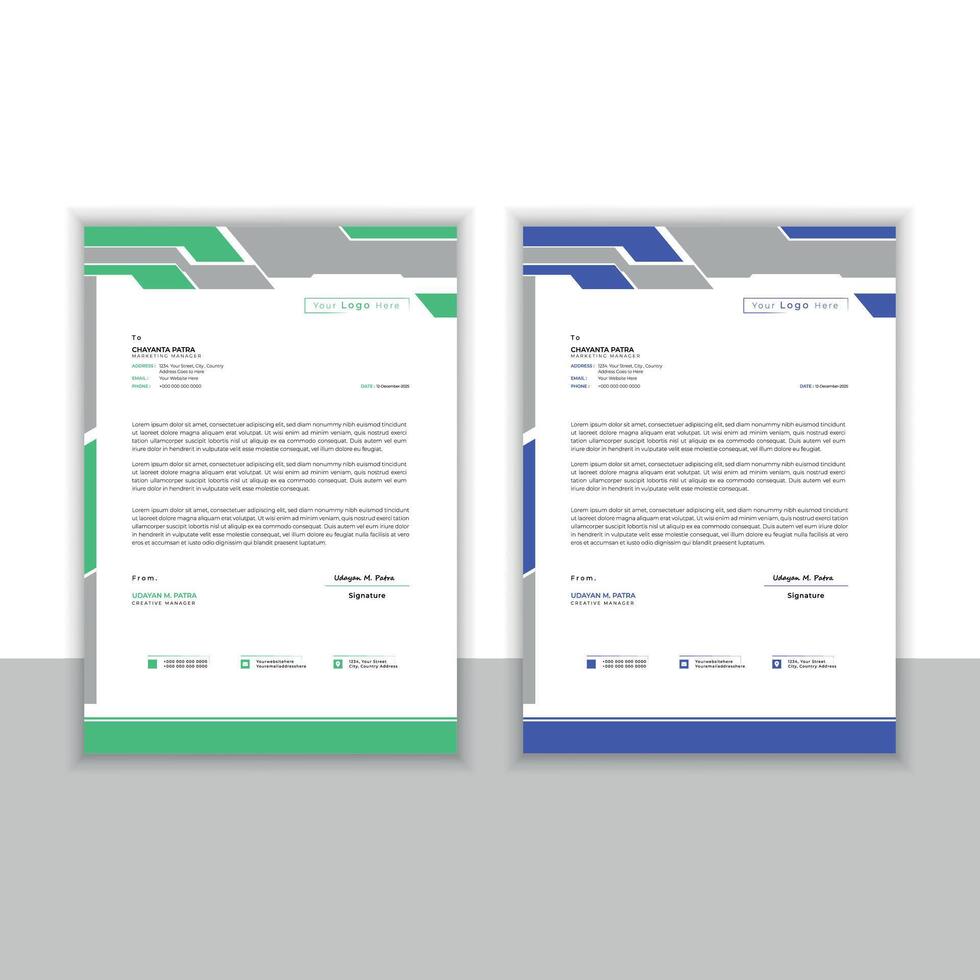 Illustration of a business letterhead temple vector