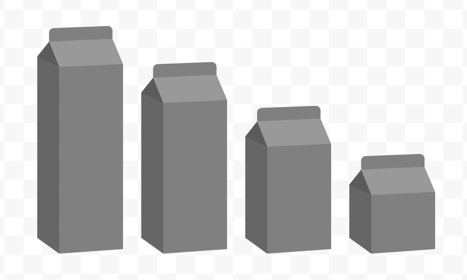 Carton packaging icon symbol. Packaging for liquid, Kefir, milk, juice. Nutrition Package empty Logo, sign. 3d illustration image. Isolated on white background. vector