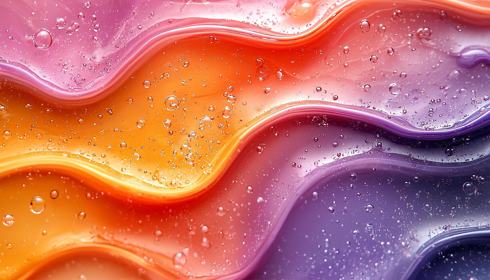 Vibrant colors, wet glass, shiny reflection, smooth wave generated by AI photo