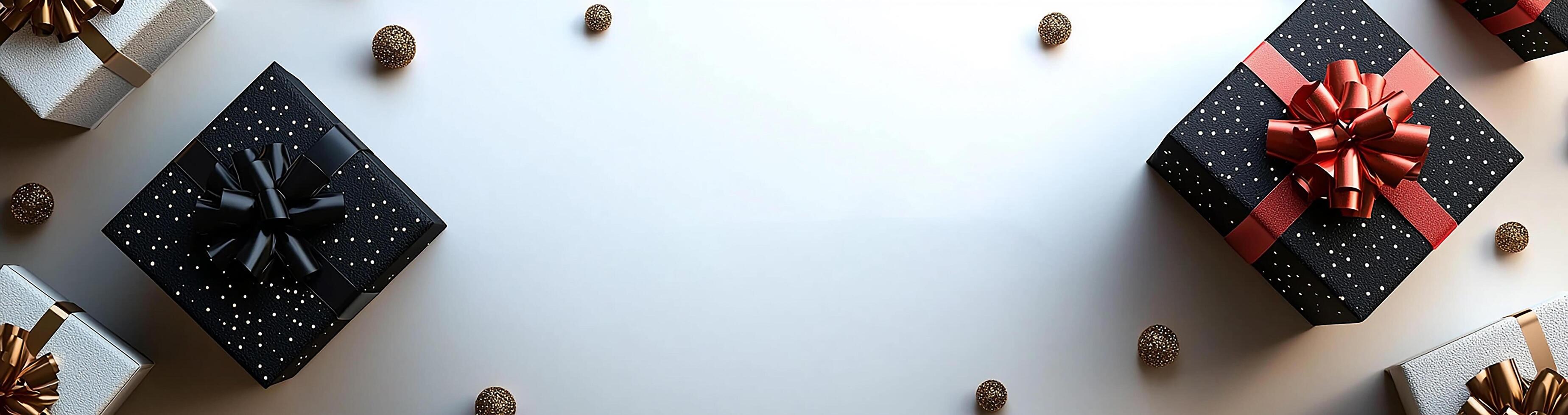 Modern gift decoration on wood table indoors pattern decor generated by AI photo