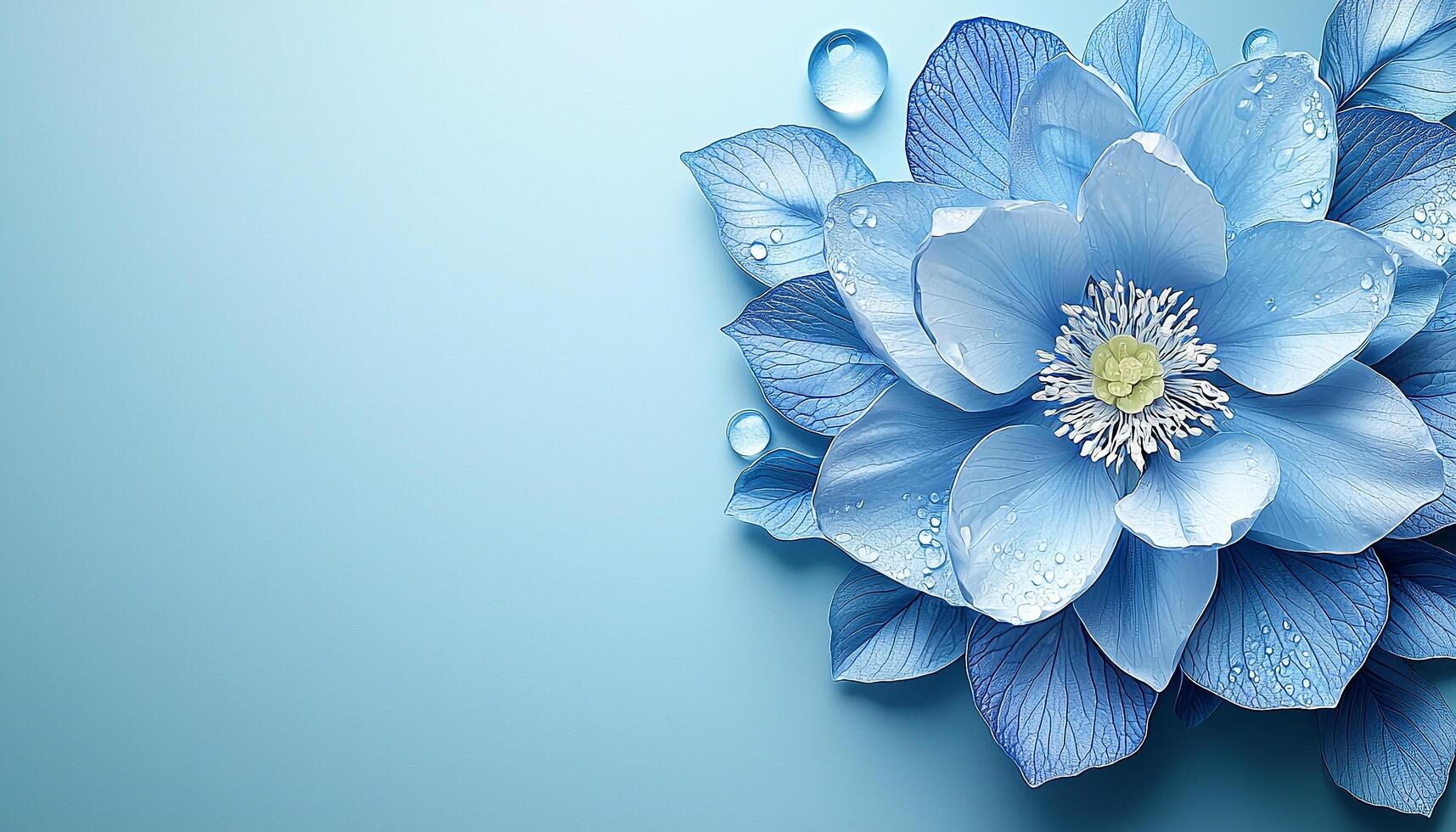 Beautiful flower in nature with fresh petals and water generated by AI photo