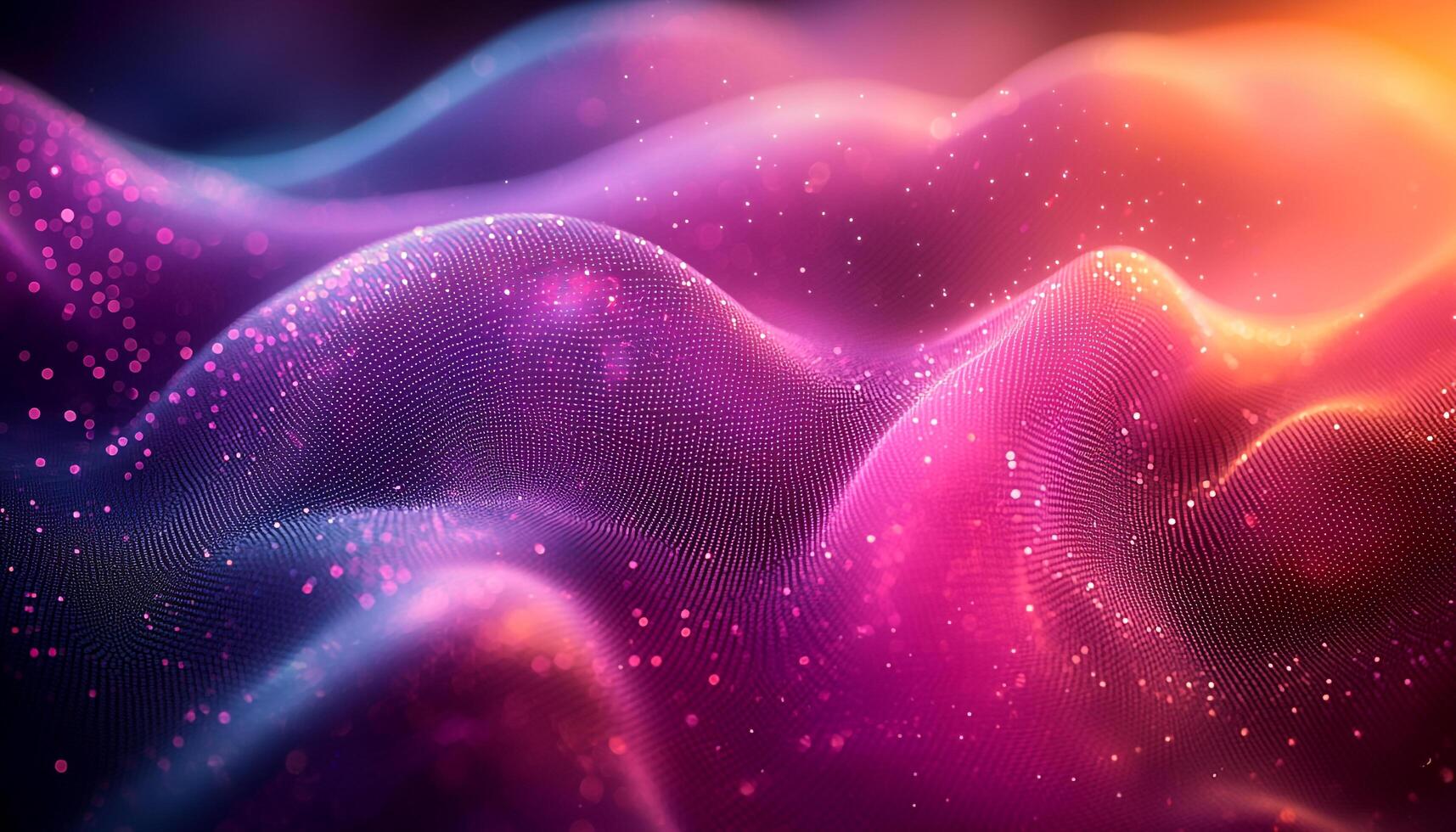 Glowing nebula in dark space, futuristic science illustration generated by AI photo