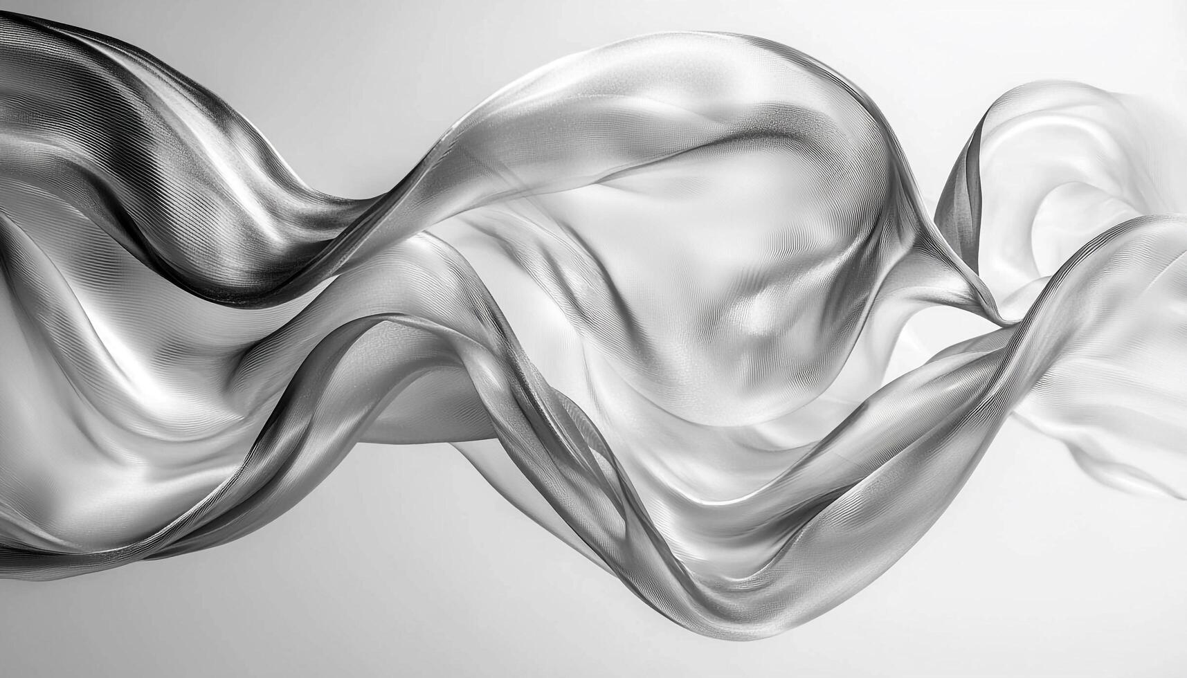 Smooth wave pattern flowing silk elegance in motion generated by AI photo