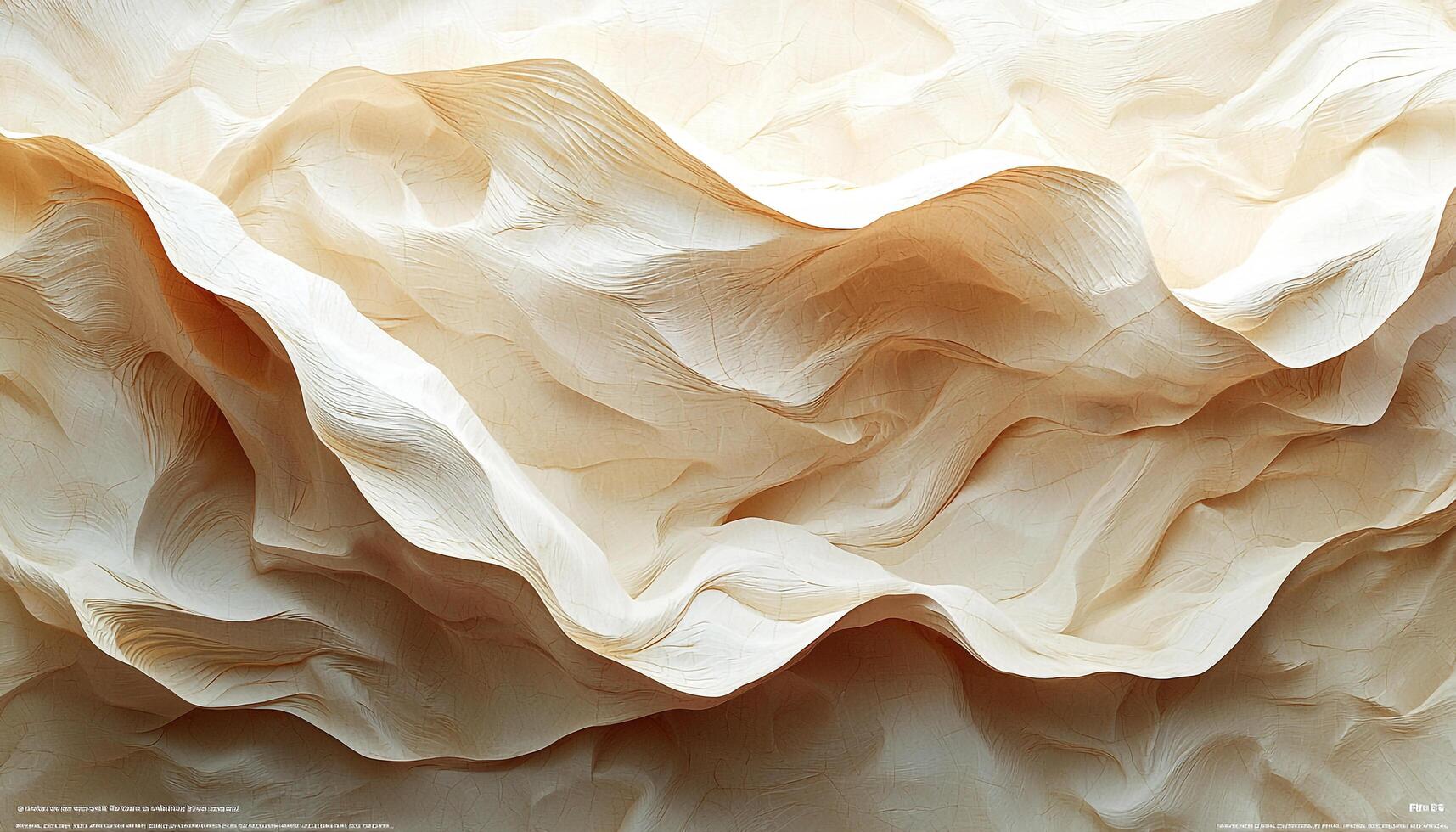 Smooth wave pattern in underwater landscape, fish motion generated by AI photo