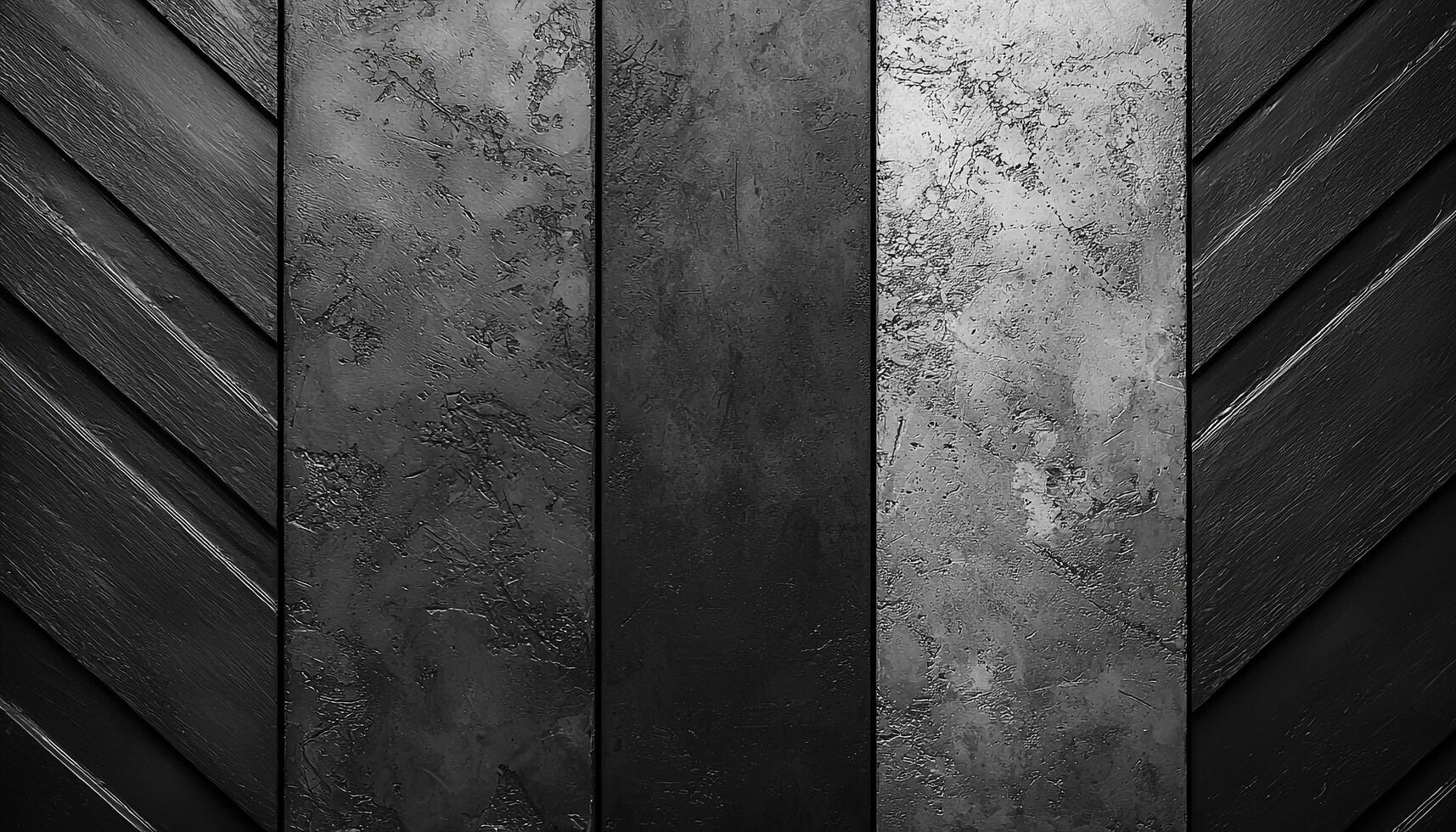 Old rusty wood plank on dirty wall backdrop generated by AI photo