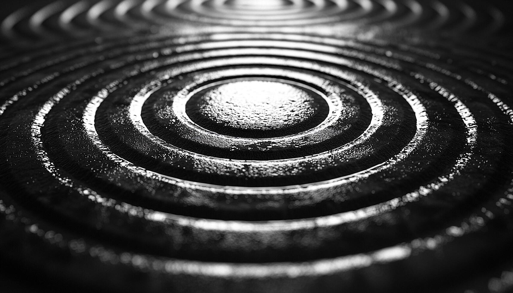 Metallic circle pattern in stainless steel spiral shape generated by AI photo