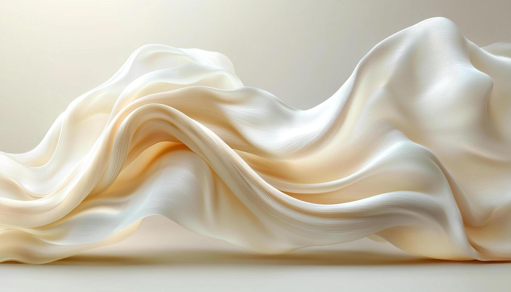 Smooth satin wave pattern in vibrant color elegance generated by AI photo