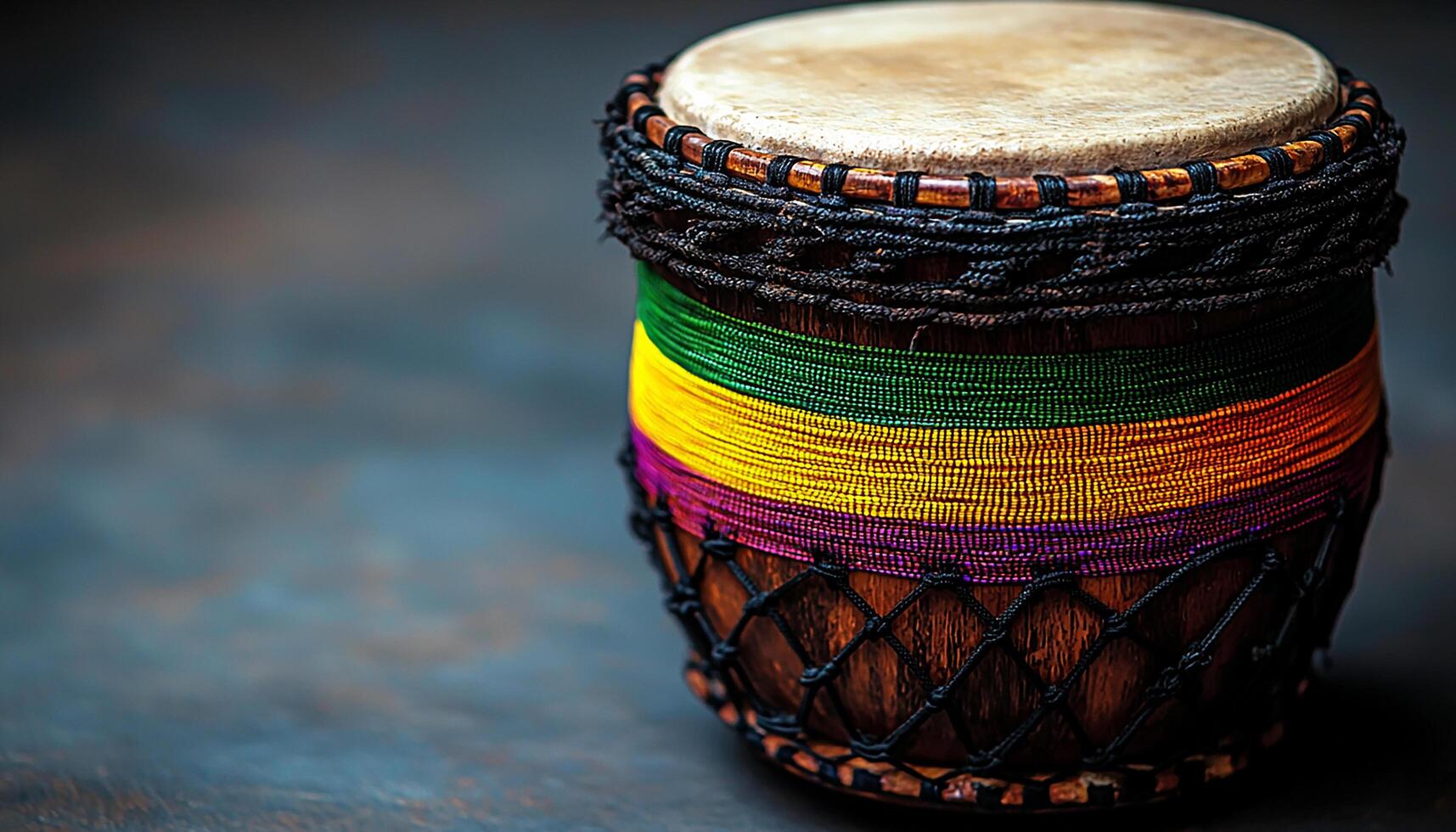 Crafting wood, sewing cultures, spool pattern rope thread generated by AI photo