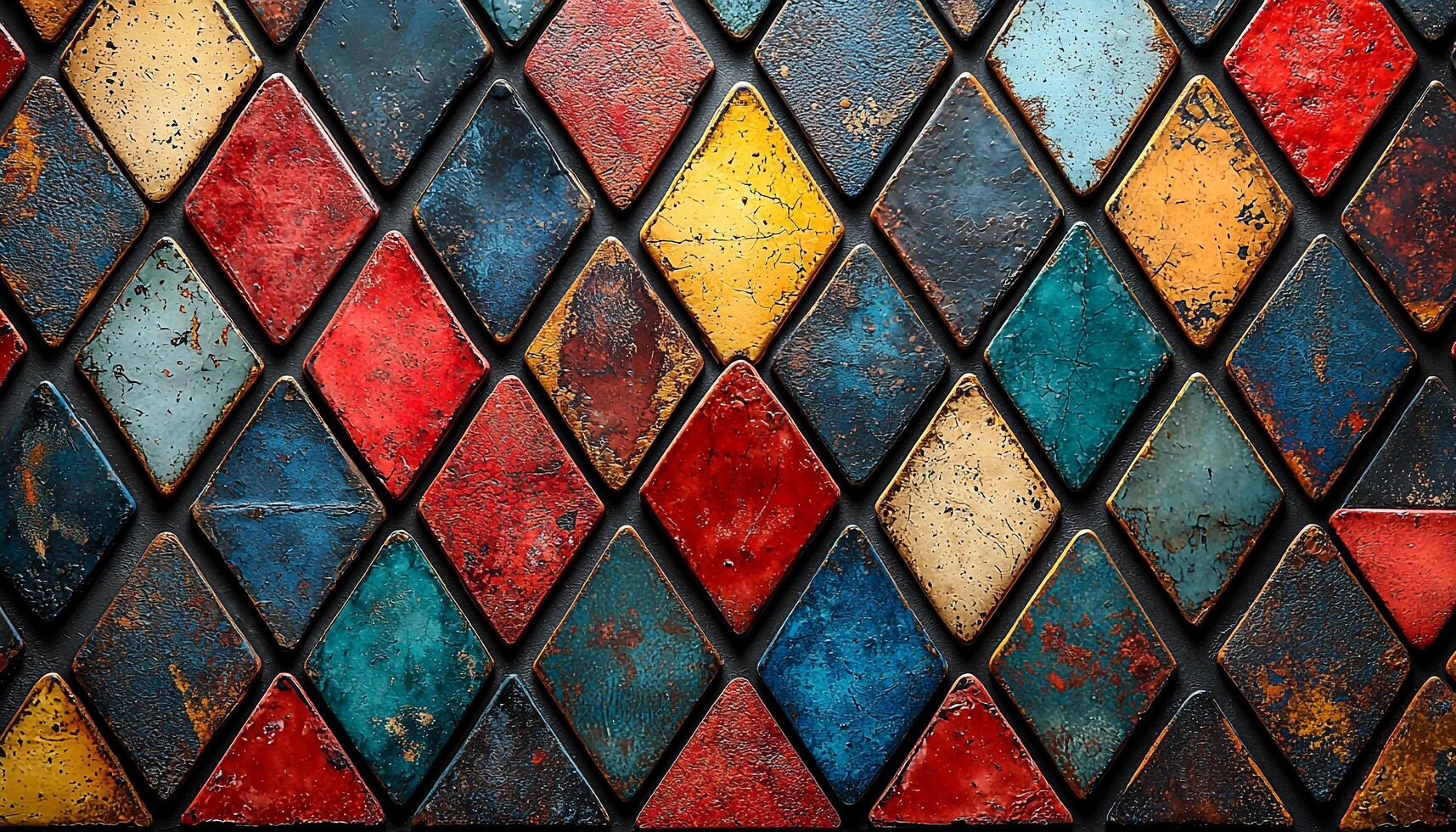 Rusty metal wall with vibrant colors and texture generated by AI photo