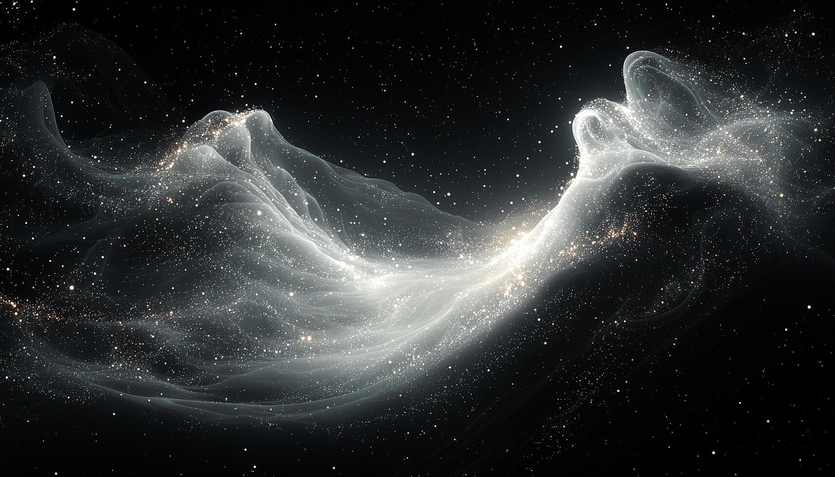 Glowing star field in deep space galaxy mystery generated by AI photo