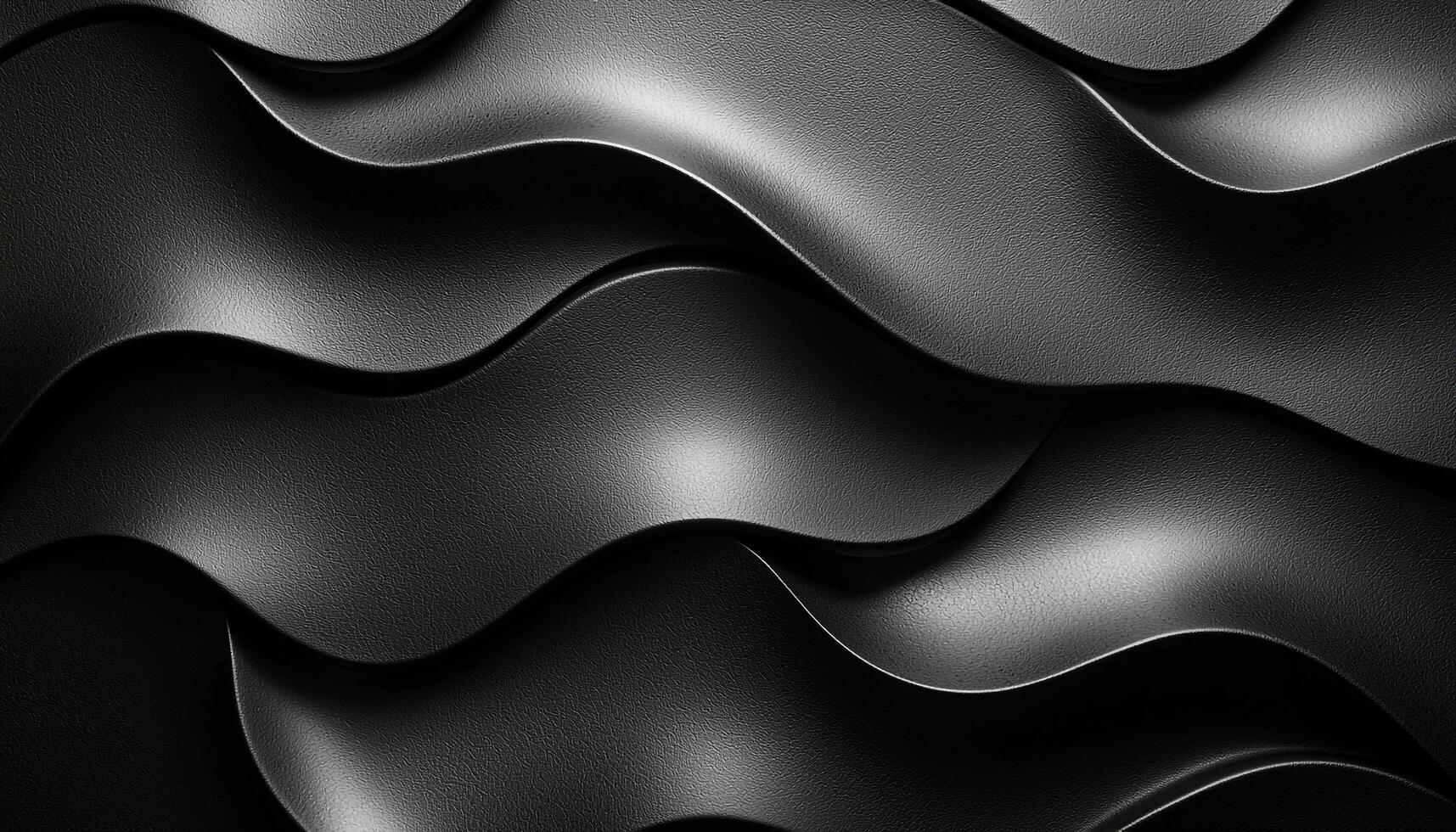 Smooth wave pattern decoration on shiny metallic wallpaper generated by AI photo