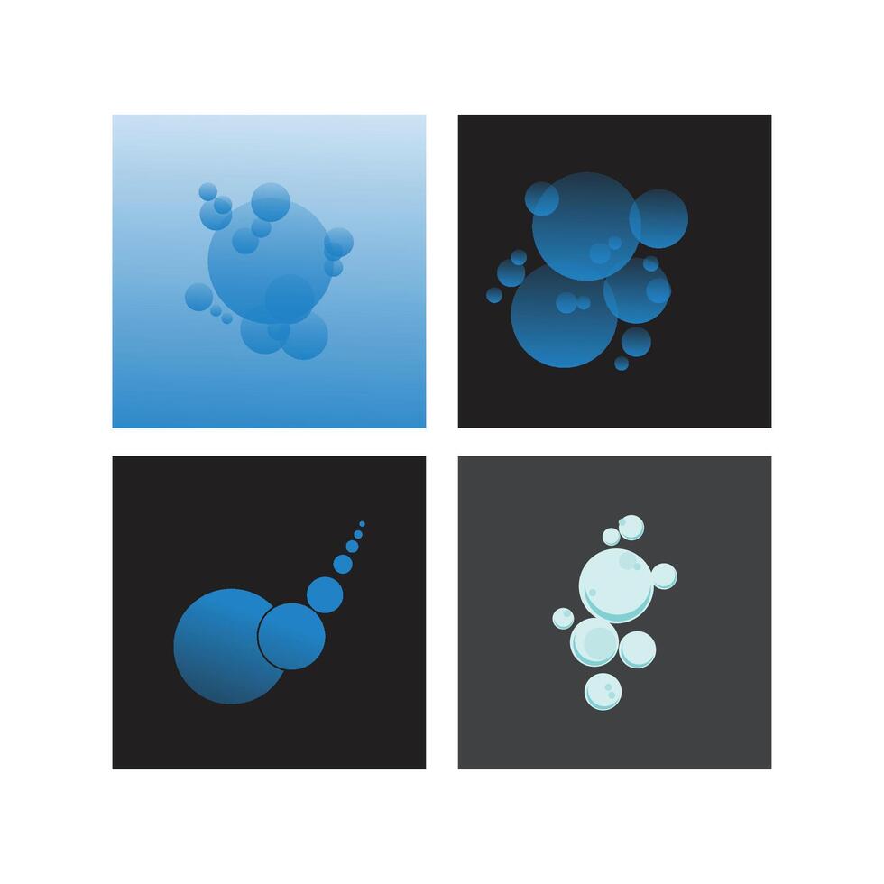 Bubble water logo and symbol vector