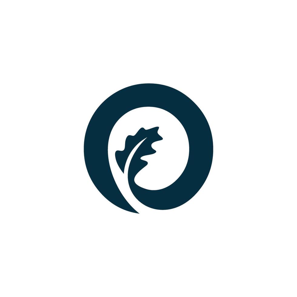 oak leaf in the circle vector