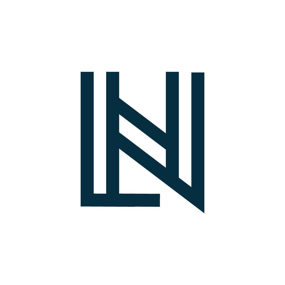 Initials L and N logo template vector